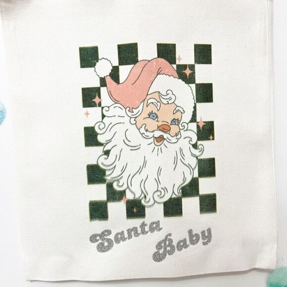 Vintage Santa Canvas tote bag - Picture 2 of 4